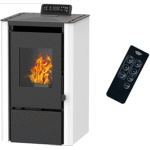 Poêle à granulés étanche Anita 7.6 kW Blanc Sannover + Kit d'installation Complet – Image 2