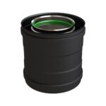 Adaptateur à chaleur ø 80/125 mm noir