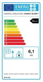 Poêle à granulés CASATELLI Charly 6 glass noir 6.1 kW – Image 2