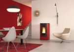 Poêle à granulés EXTRAFLAME Dahiana VSF bordeaux 10 kW – Image 3