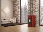 Poêle à granulés EXTRAFLAME Serafina Evo bordeaux 8 kW – Image 2