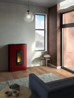 Poêle à granulés FREEPOINT Atrium 5 airtight bordeaux 5 kW – Image 4