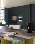 Poêle à granulés FREEPOINT Chrome dark gold rouille 7kW – Image 5