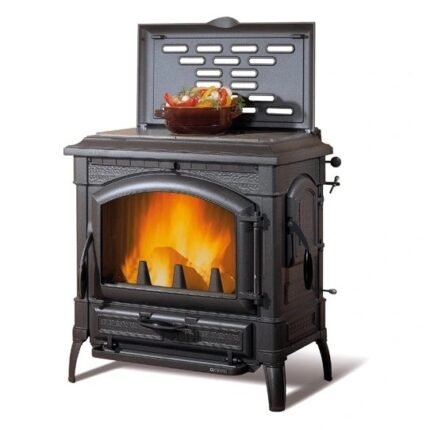 Poêle à bois La Nordica Isotta con cerchi Evo 11.9 Kw avec chauffe plat