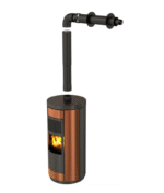 Kit façade Bioten 80/130 départ dessus pour poêles à pellet