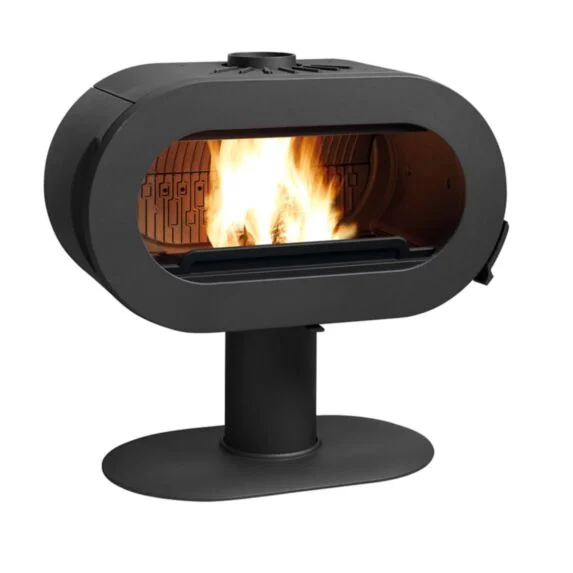 Poêle à bois INVICTA Fifty 10 KW sur pied anthracite