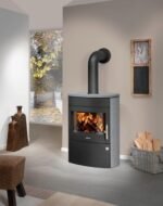 Poêle à bois JUSTUS Agero 2.0 noir / gris 7 kW – Image 3