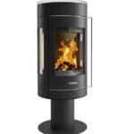 Poêle à bois JUSTUS Meva Acier noir / blanc 5.5 kW