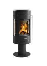 Poêle à bois JUSTUS Meva Acier noir / blanc 5.5 kW