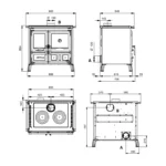 Cuisinière à bois La Nordica GARDENIA 5.0 Petra 12 Kw – Image 3