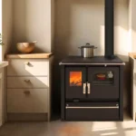 Cuisinière à bois ETNA Mervio Inox  7.7 Kw