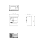 Cuisinière à bois ETNA Mervio Inox  7.7 Kw – Image 6