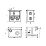 Cuisinière à bois La Nordica Rosa Sinistra Reverse - 9 Kw – Image 2