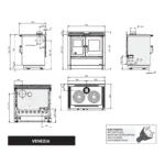 Cuisinière à bois encastrable La Nordica Venezia - 8.3 Kw – Image 3