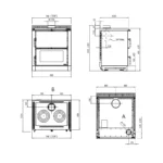 Cuisinière à bois encastrable La Nordica Verona XXL 7 Kw – Image 4