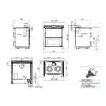 Cuisinière à bois encastrable La Nordica Verona XXL Petra - 7 Kw. – Image 2