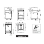 Cuisinière à bois encastrable La Nordica Vicenza Evo - 6 Kw – Image 7