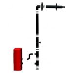 Kit conduit concentrique sortie façade ventouse pour poêle à granulés 80/125 Noir