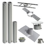 KIT CONDUIT DROIT INOX ISOLEE 150/200 P/POELE A BOIS