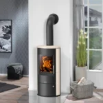 Poêle à bois JUSTUS Austin noir / beige 7 kW
