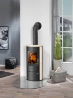 Poêle à bois JUSTUS Austin noir / beige 7 kW