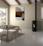 Poêle à granulés FREEPOINT Chrome noir 7kW – Image 6