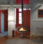 Poêle à bois INVICTA Fifty sur pied anthracite, 10 kW