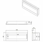 Cheminée Électrique Design Optiflame Insert Mural Prism 1100w Longueur 128 Cm Dimplex – Image 5