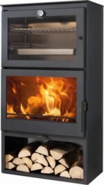Poêle à bois gourmet ecodesign avec four PANADERO noir 7.1 kW – Image 3