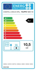 Poêle à granulés CASATELLI Charly 8 métal blanc 8.2 kW – Image 2