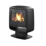Poêle à bois SUPRA Paul sur pied noir 10 kW
