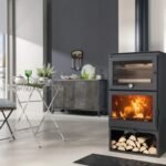 Poêle à bois gourmet ecodesign avec four PANADERO noir 7.1 kW