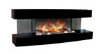 Chemin'Arte Cheminée électrique Murale Lounge Noire 120 cm, Effet flamme LED