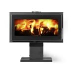 Poêle à bois SUPRA Larry sur pied noir 8.5 kW