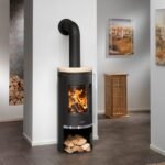 Poêle à bois JUSTUS Faro 2.0 noir / beige 6 kW