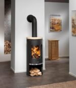 Poêle à bois JUSTUS Faro 2.0 noir / beige 6 kW