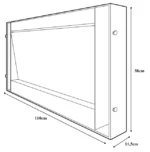 Chemin'Arte Cheminée électrique Murale Volcano XXL 120 cm, Effet flamme LED – Image 7