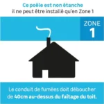 Poêle à bois INVICTA Fifty sur pied anthracite, 10 kW – Image 4