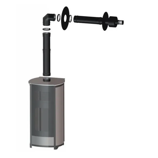 media.webp Kit Ventouse Universel Complet (Sortie Façade) Poêle à Granulés Raccordement Au Dessus Ø80/125 NOIR - Dinak – Image 1