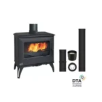 Pack poêle à bois Cube Godin Sortie dessus 8 Kw