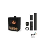 Pack poêle à bois ETNA Orta Sortie dessus - 11 Kw