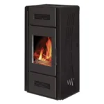 Pack poêle à bois Romana Option ventilateur Sortie dessus 7 Kw