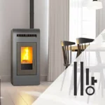Pack poêle à granulés canalisable Cayenne + Kit de raccordement sortie arrière 14 Kw – Image 18