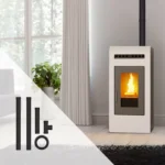 Pack poêle à granulés ETNA Luxe Cayenne + Kit de raccordement sortie arrière 14 Kw