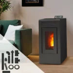 Poêle à granulés étanche canalisable Vulcano EVO + Kit conduits concentrique sortie arrière 12 Kw
