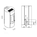 Pack poêle à granulés étanche Segreto Plus + Kit conduits concentrique sortie arrière - 12 Kw – Image 5
