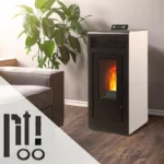 Pack poêle à granulés étanche Vulcano Up + Kit conduits concentrique sortie dessus 10.8 Kw – Image 2