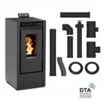 Pack Poêle à granulés étanche Vittoria + Kit conduits concentrique sortie arrière 11 Kw – Image 4