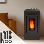 Pack Poêle à granulés étanche ETNA Vulcano EVO + Kit conduits concentrique sortie arrière  12 Kw