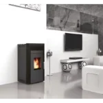 Pack poêle à granulés hydro Baracuda Commo + Kit de raccordement sortie arrière 15 Kw – Image 2